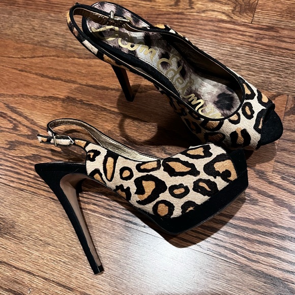 Sam Edelman size 6 leopard print stiletto heels; in great condition - Picture 6 of 7
